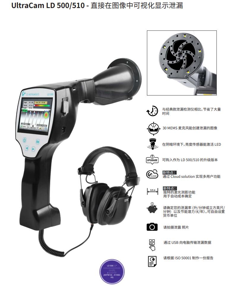 UltraCam LD500可视化超声波泄漏检测仪