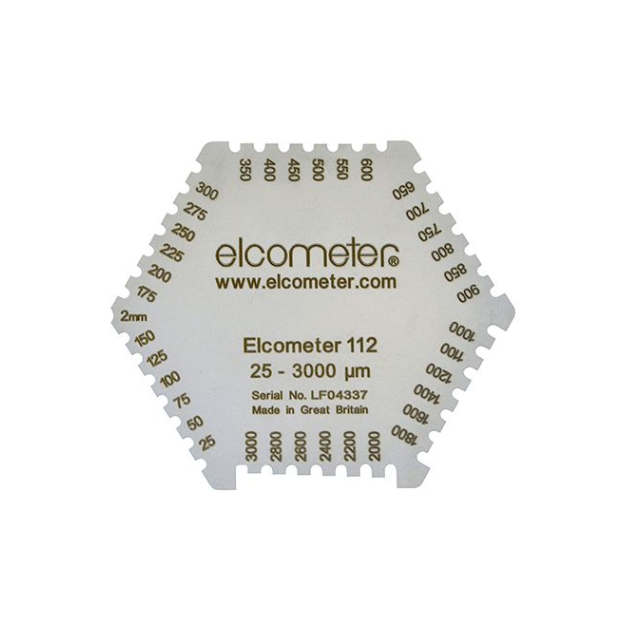 Elcometer 112六角湿膜梳(不锈钢)