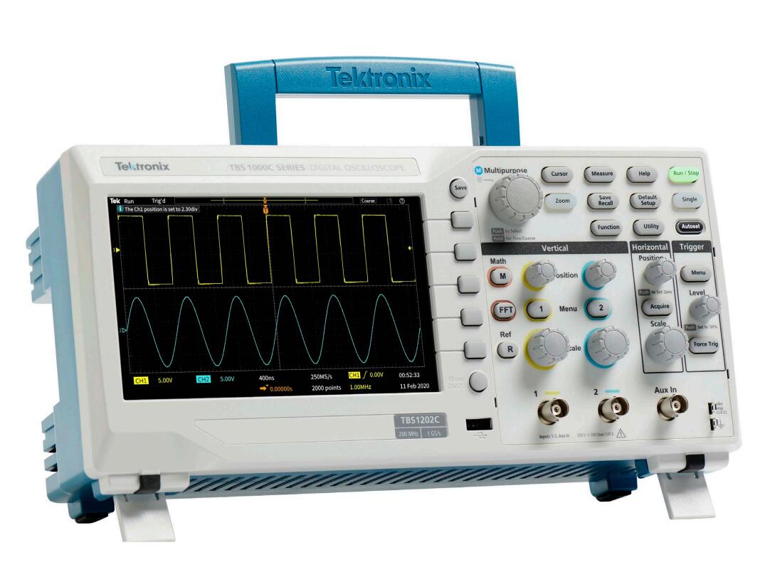 泰克TektronixTBS1102C系列数字存储示波器100MHz带宽2通道
